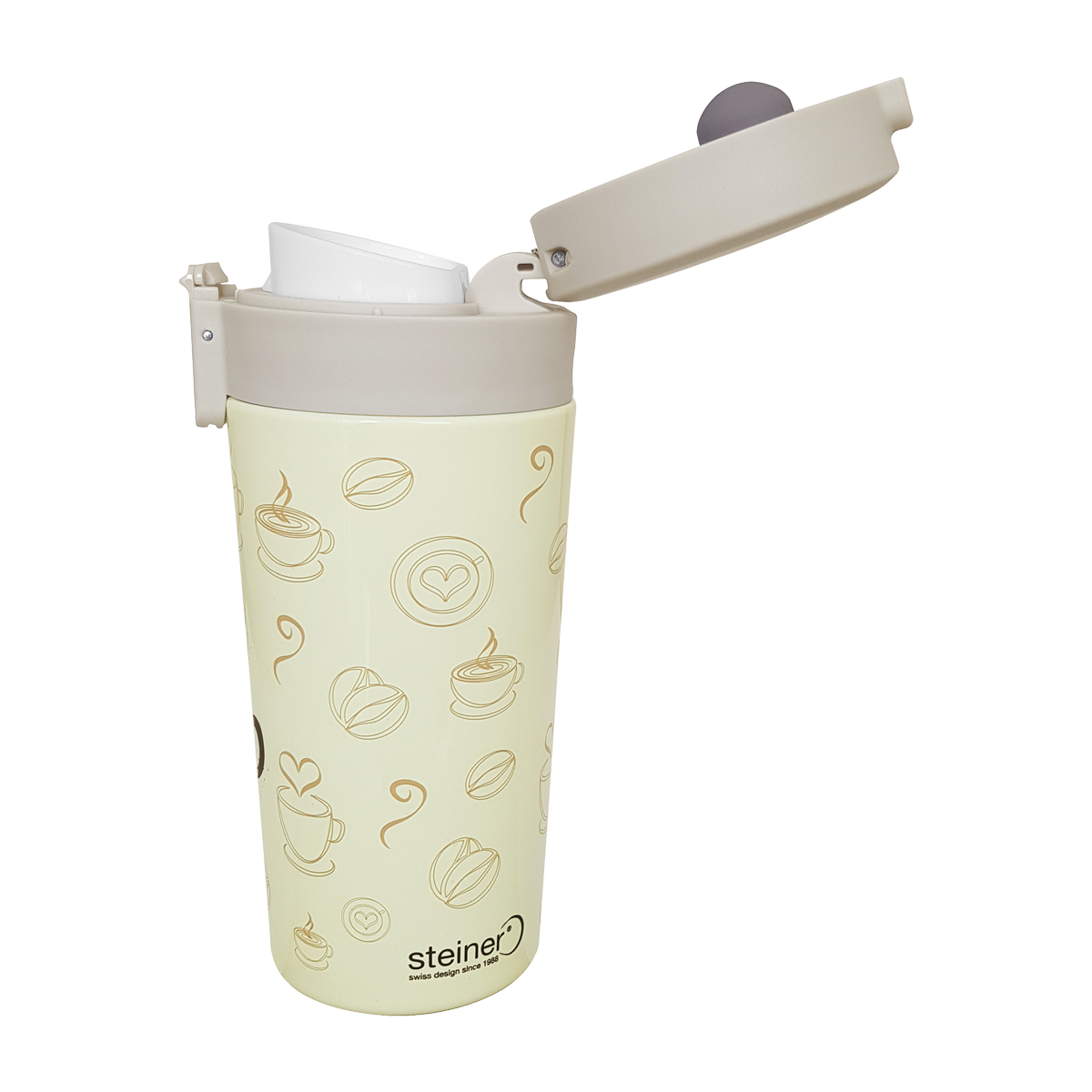 Vaso Térmico Steiner Acero Inoxidable Divertido Diseño Beige 350 ml image number null
