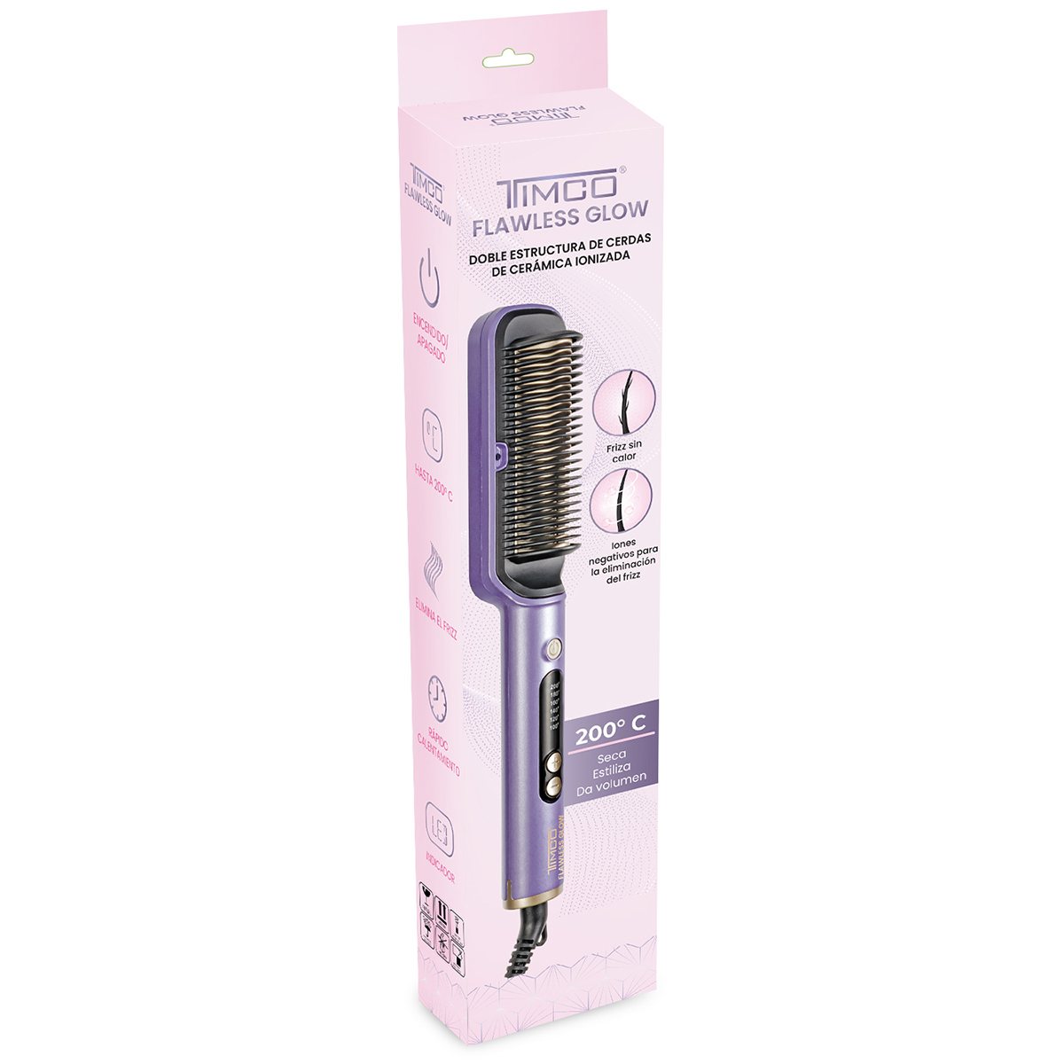 Cepillo Alaciador Flawless Glow Timco image number null