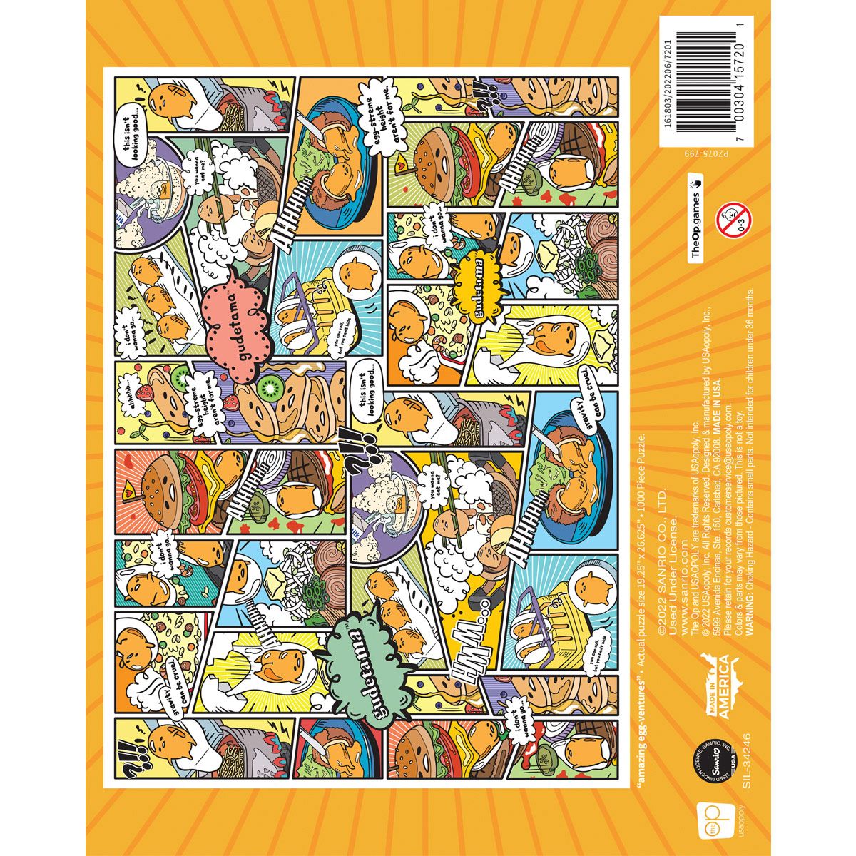 Juego de Mesa Kelvin Rompecabezas Gudetama Collage image number null