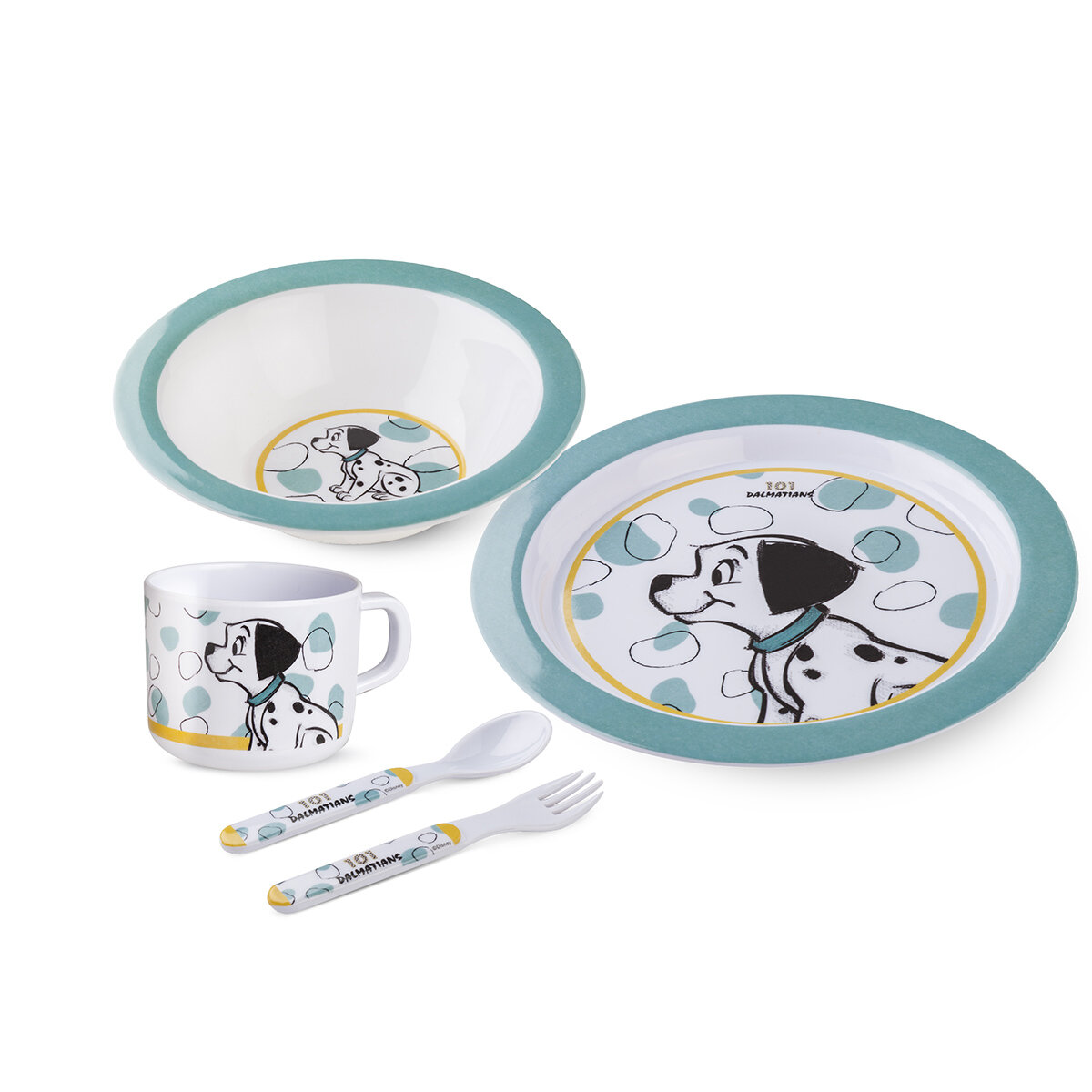 Set de Vajilla Infantil color Azul Disney 101 Dálmatas Egan image number null