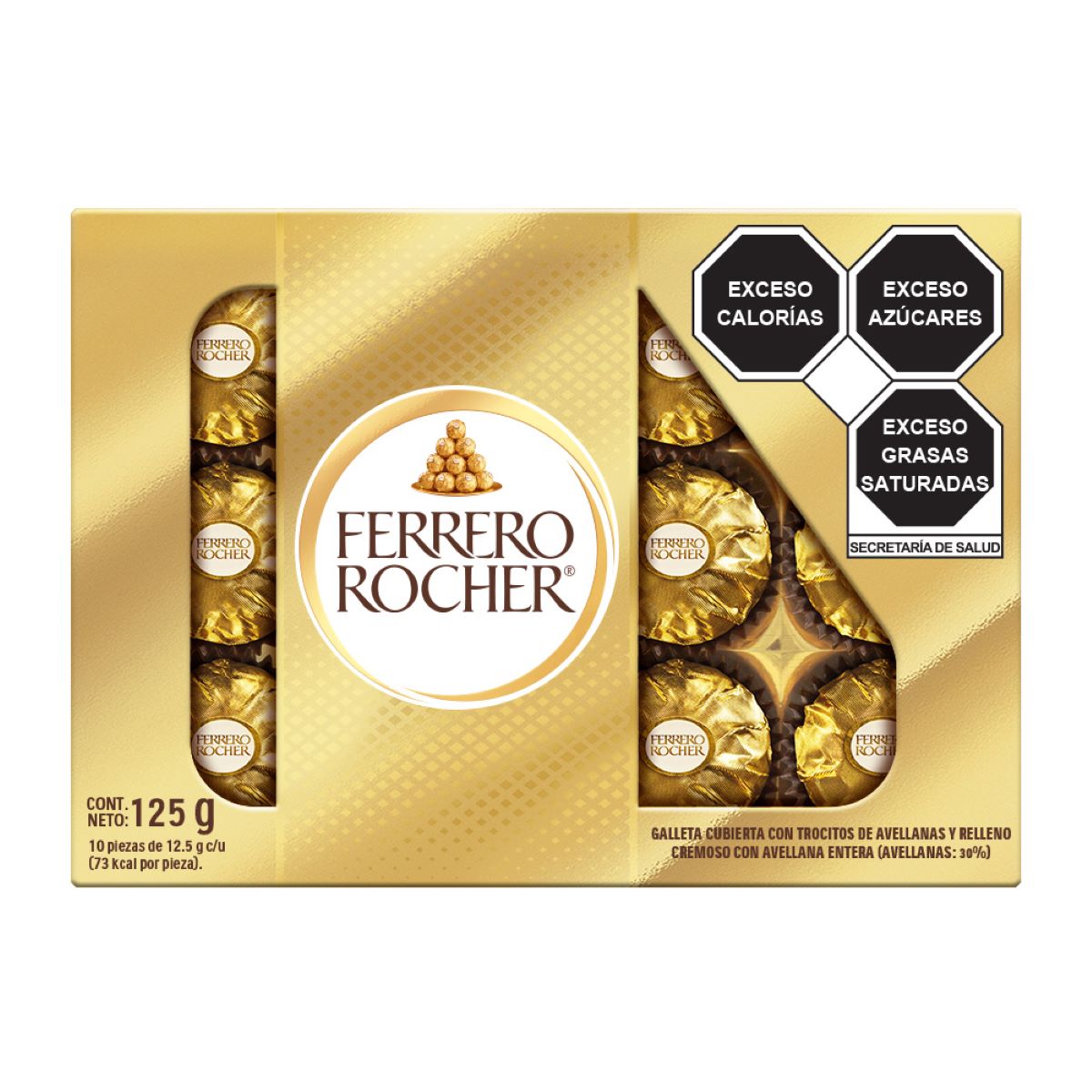 Caja de Chocolates Ferrero Rocher con 10 Piezas 125gr image number null