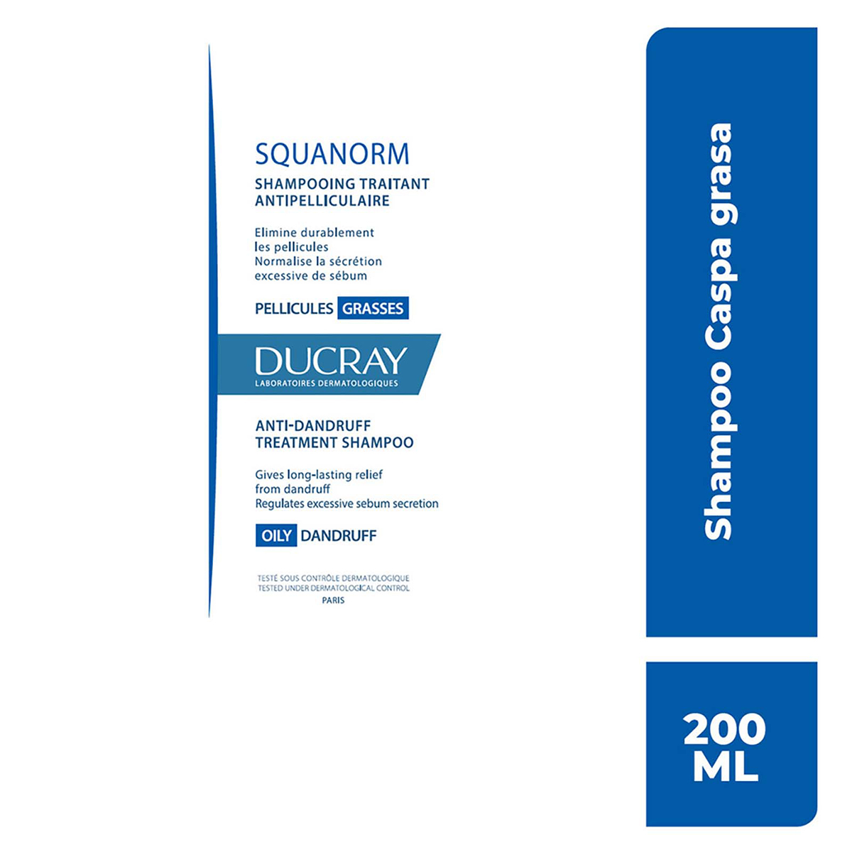 Ducray Squanorm Shampoo Anticaspa para Caspa Grasa 200ml image number null