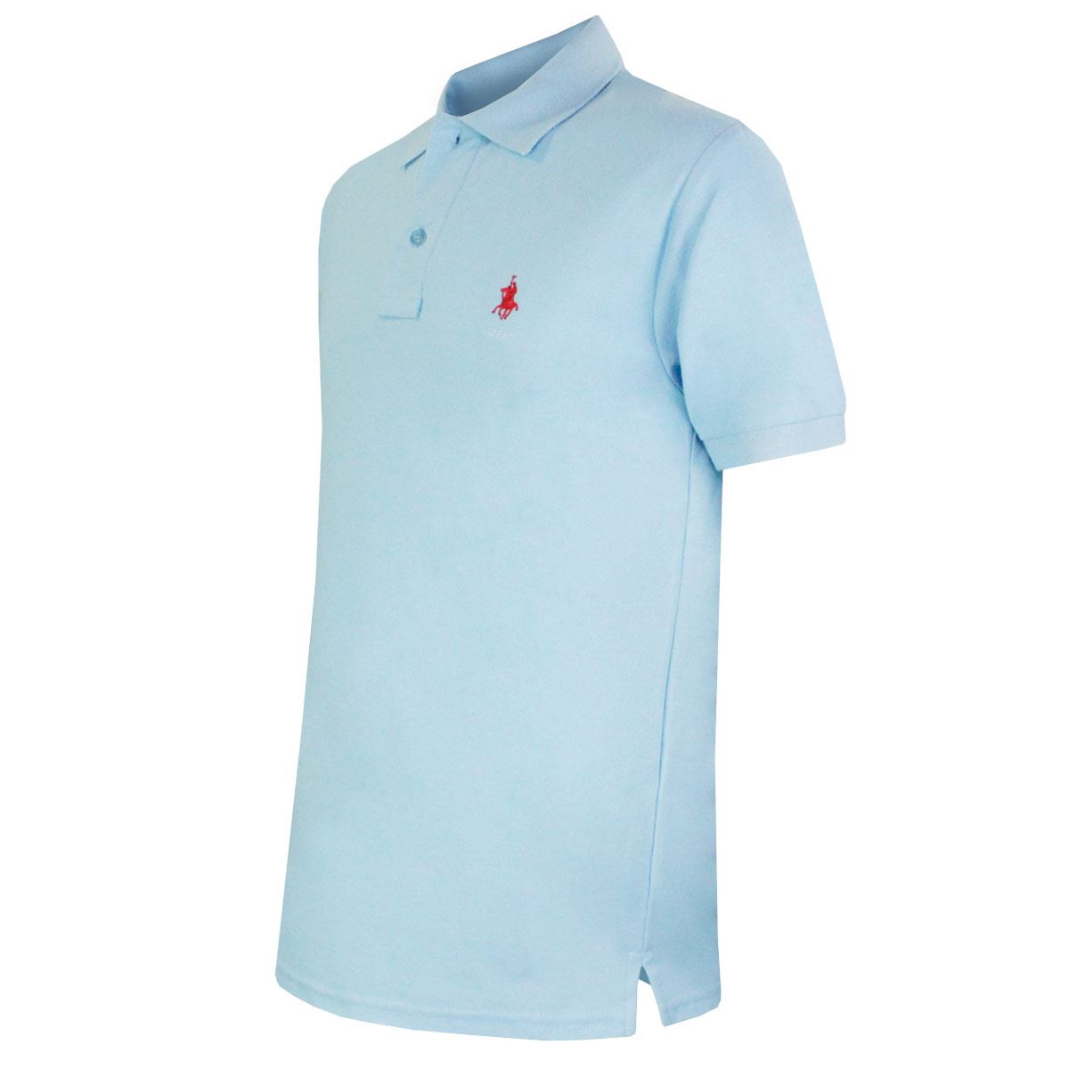 Playera Polo Mc Pique algod&oacute;n Md celeste image number null