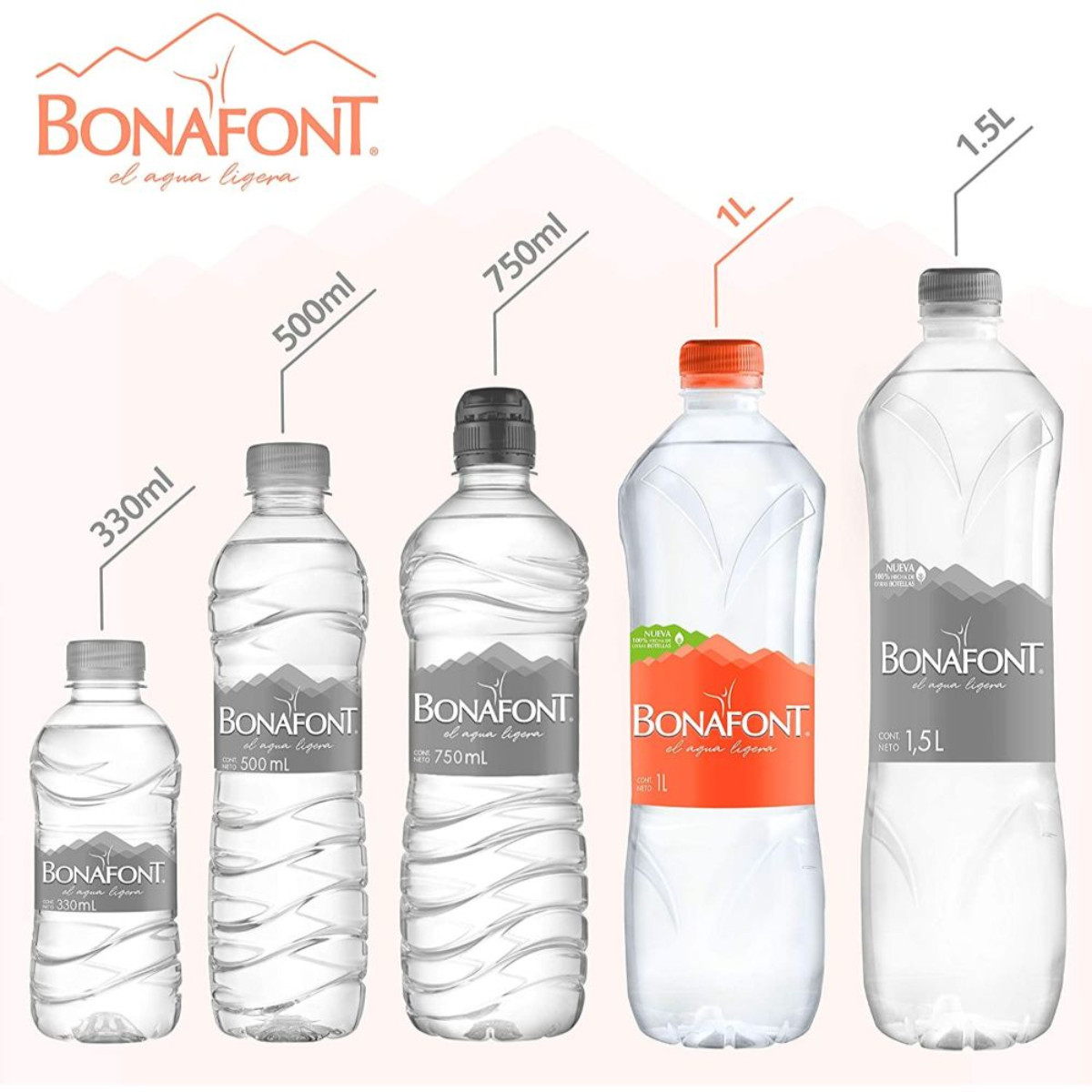 Agua Bonafont 1 lt image number null