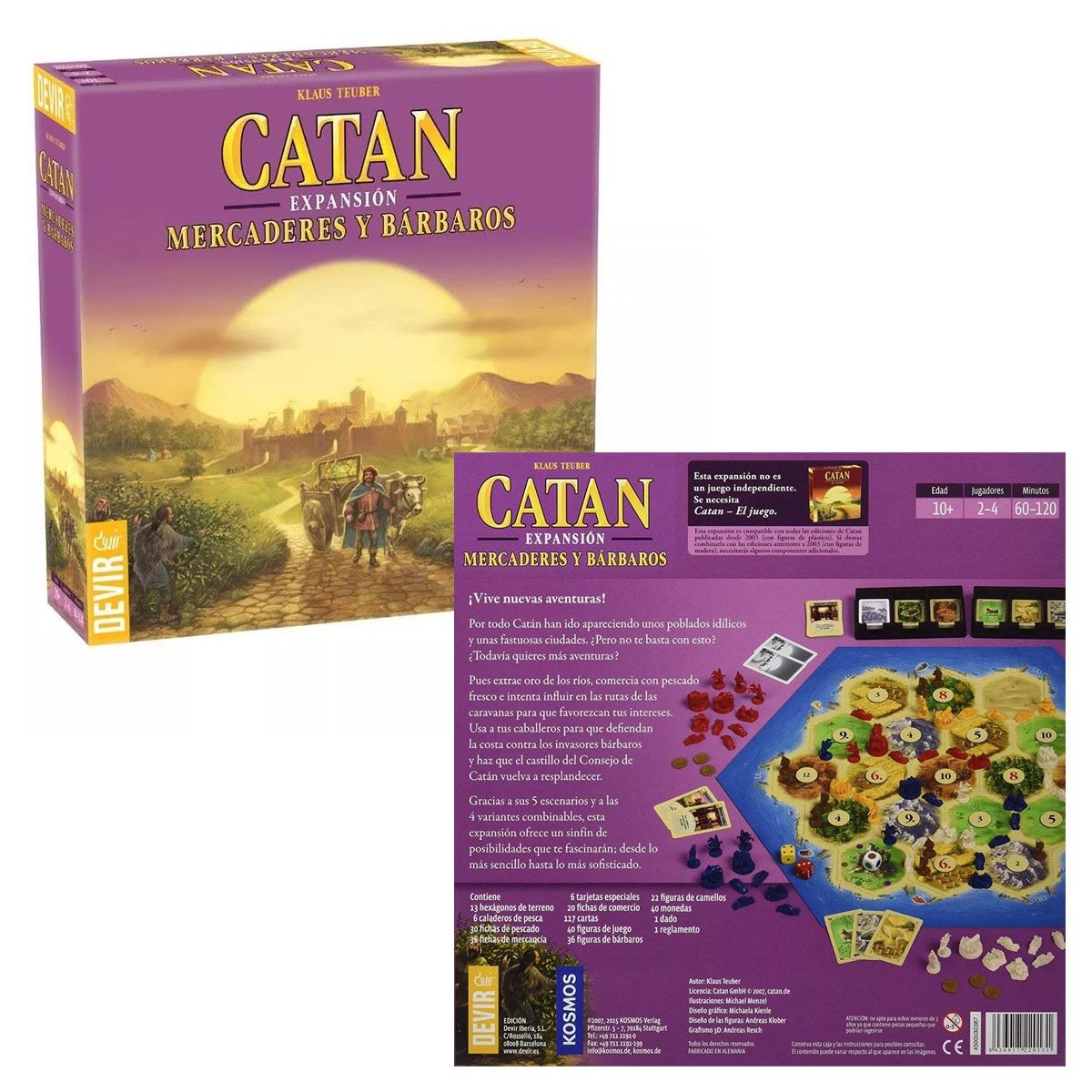 Juego de Mesa Expansión Catan Mercaderes y Bárbaros Devir image number null
