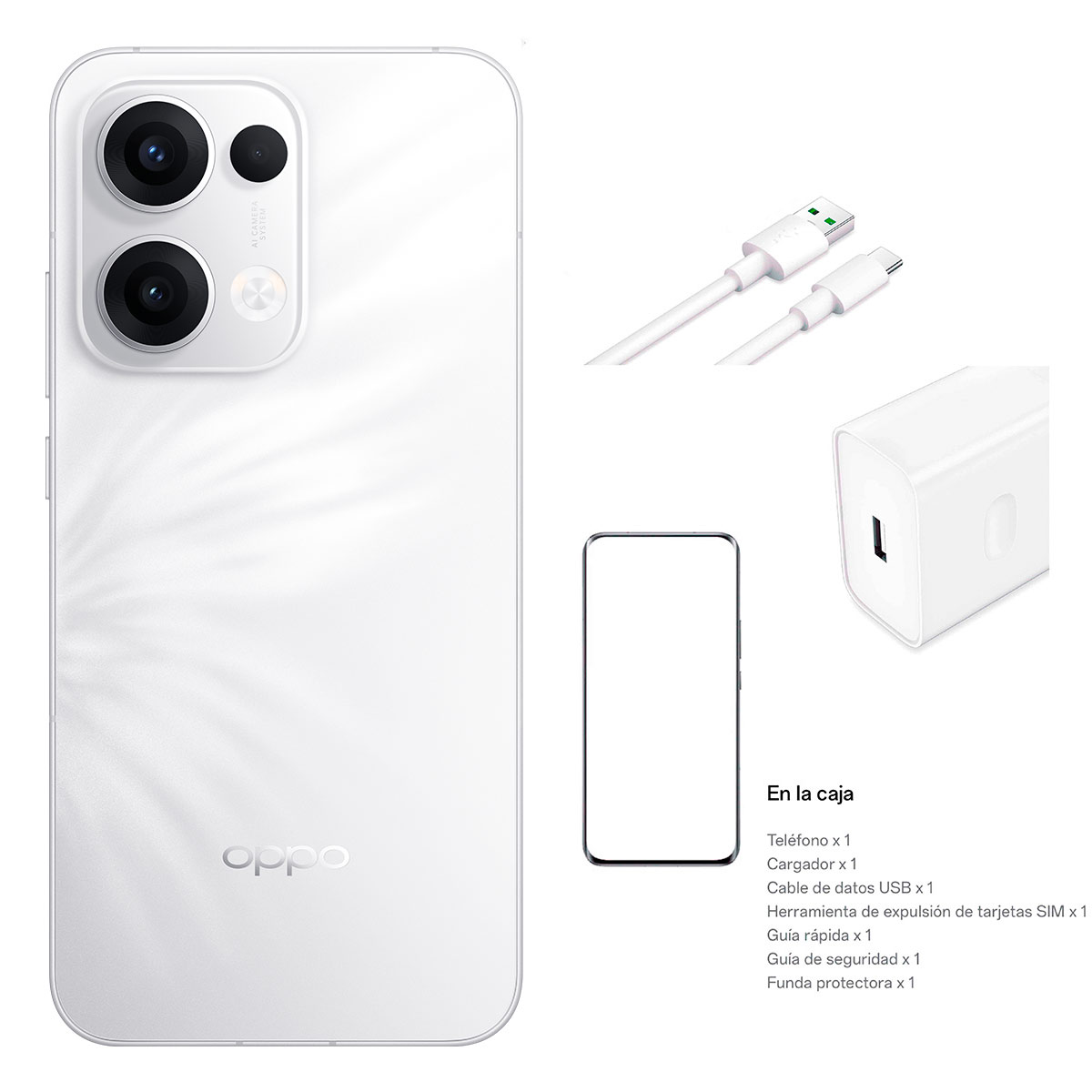 OPPO Reno13 5G 512GB Blanco Telcel R4 image number null
