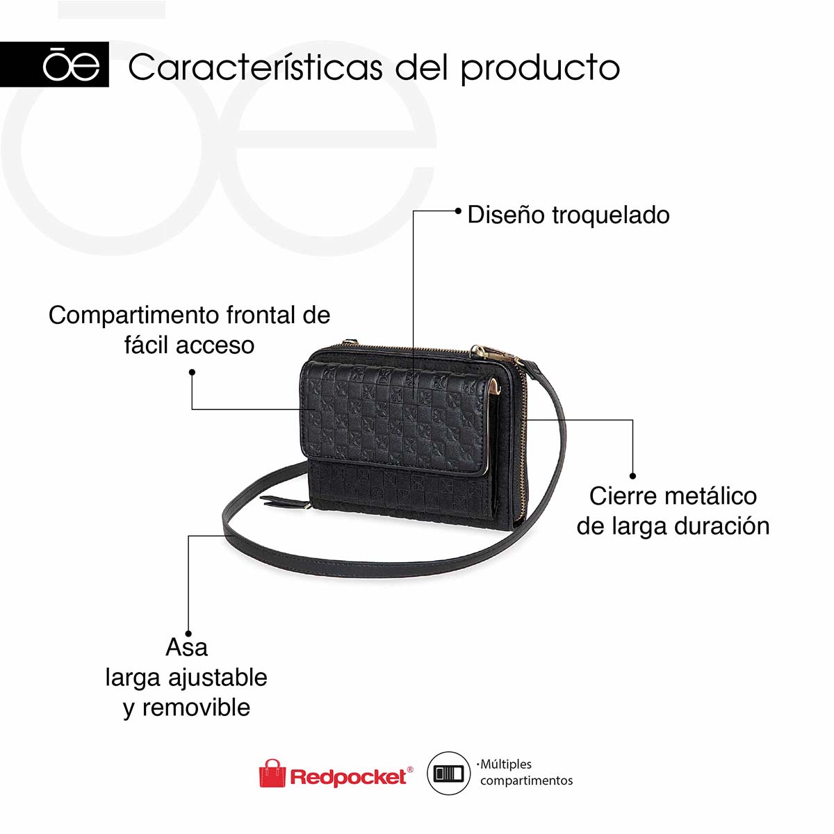 Billetera Híbrida Cloe Café para Mujer image number null