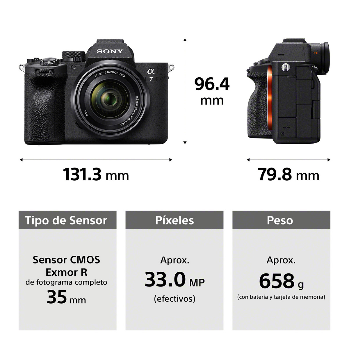 Cámara Sony ILCE-7M4K híbrida full frame image number null