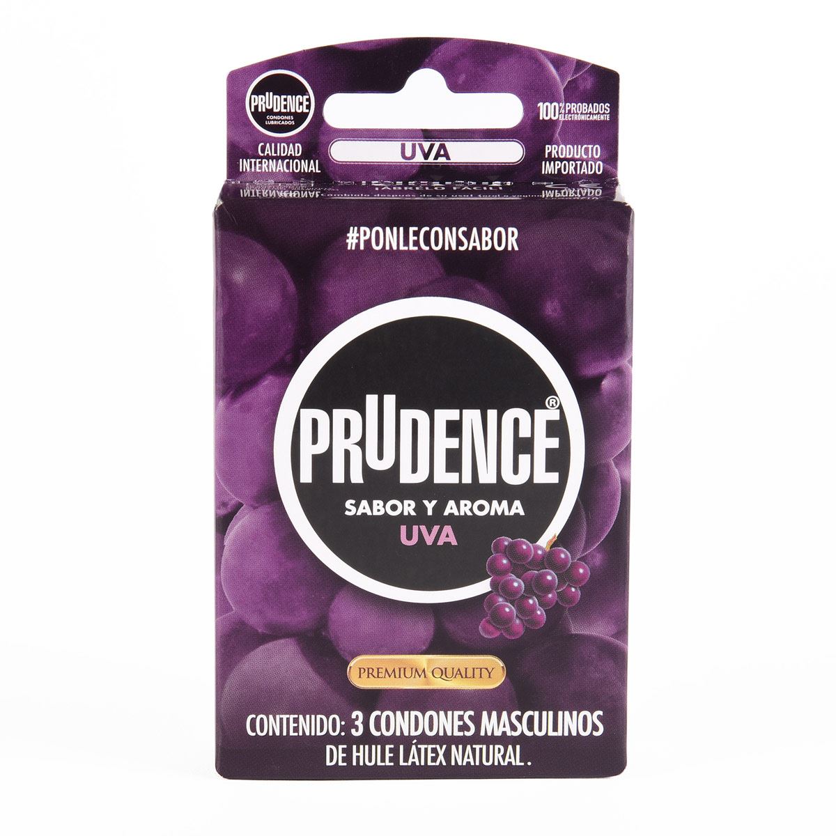 Preservativos Prudence Sabor y Aroma Uva Caja con 3 Condones image number null