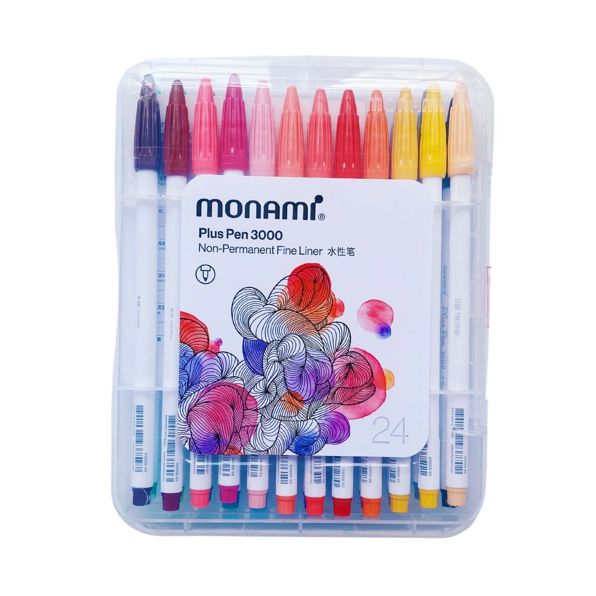 Set 24 Marcadores Plus Pen 3000 Punta Fina Monami image number null