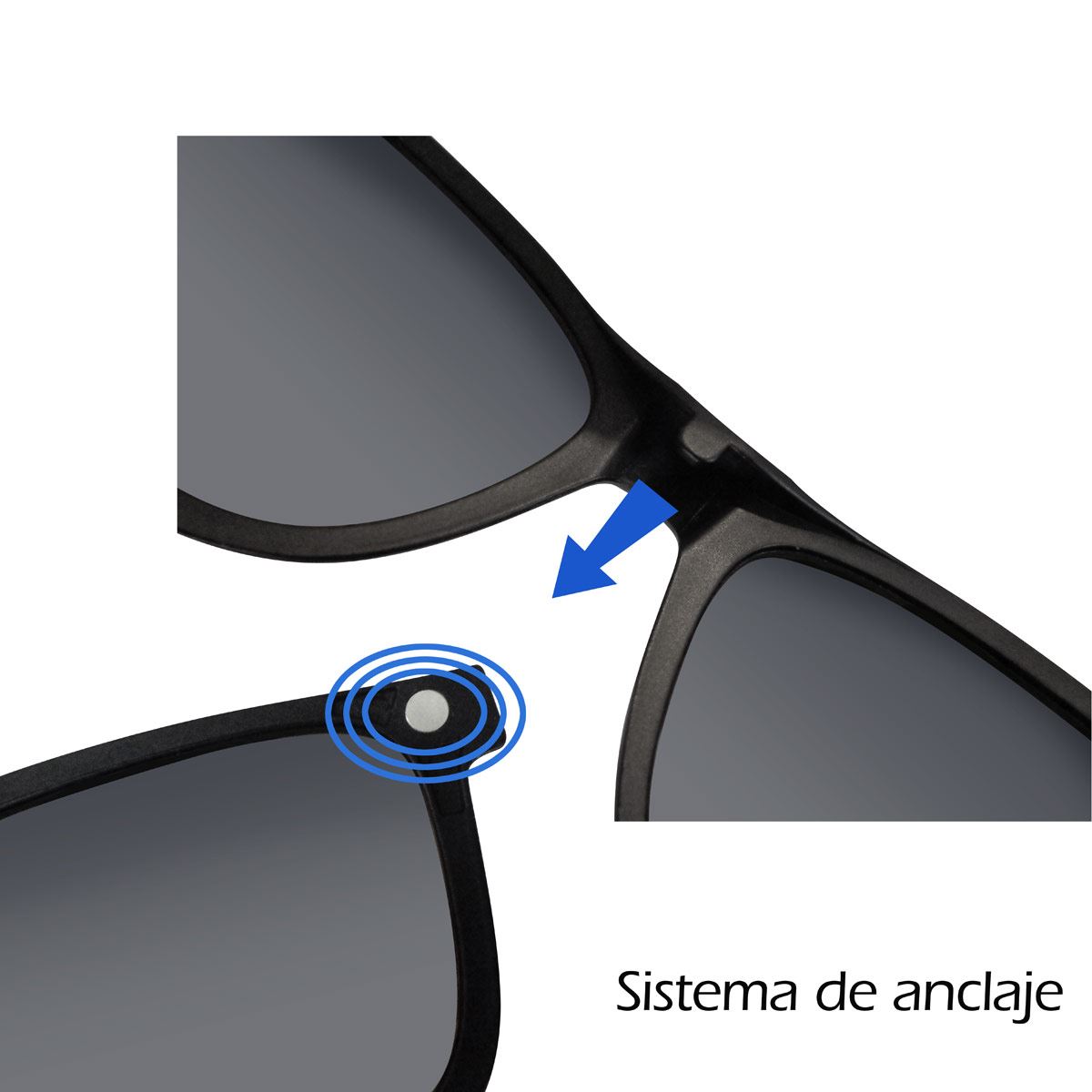 Armaz&oacute;n + 5 Clips Solares Dachuan Negro 2282 Unisex image number null