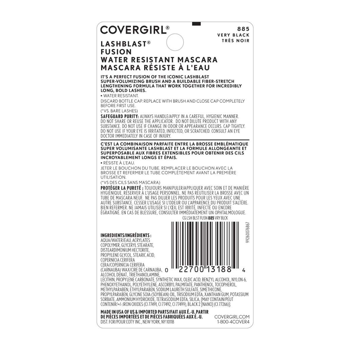 Mascara Lash Blast Fusion Waterproof Covergirl image number null