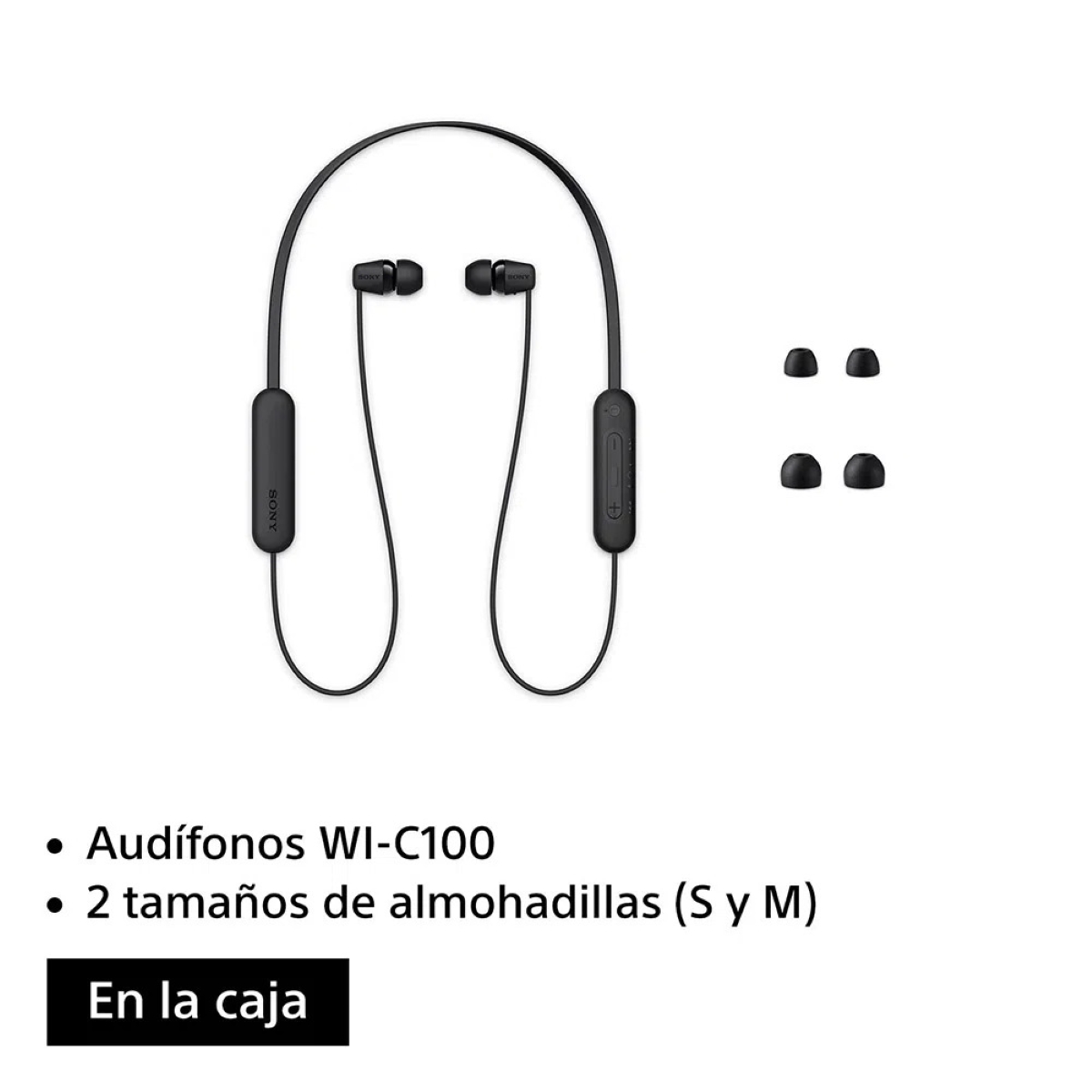 Audífonos Sony WI-C100 Negros image number null