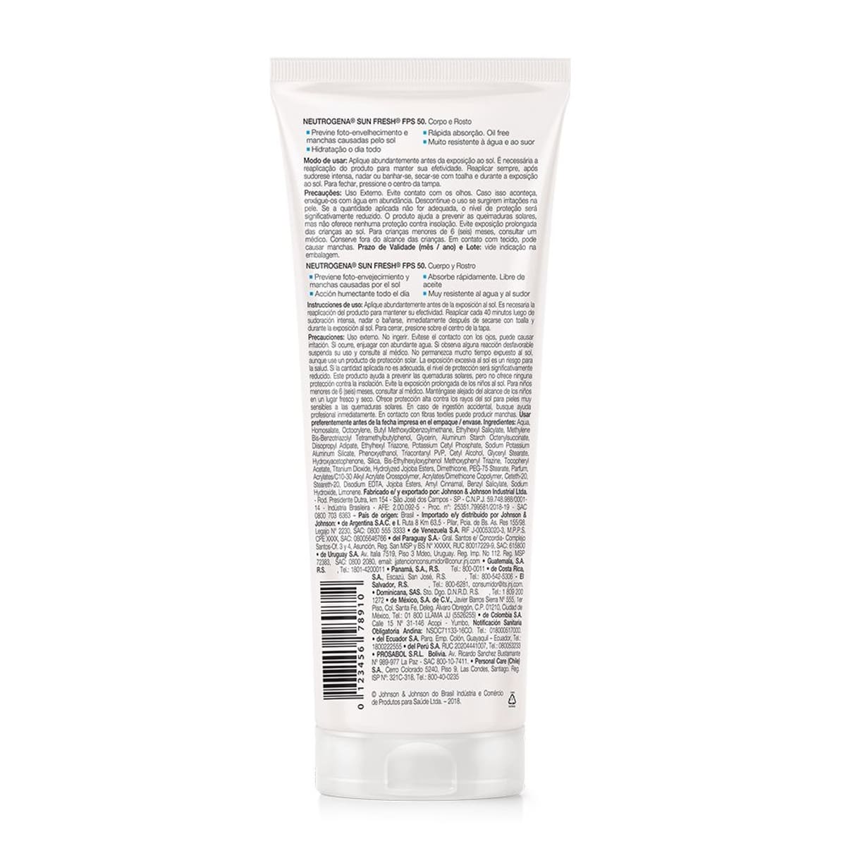 Neutrogena sun fresh corporal fps 50  200ml image number null