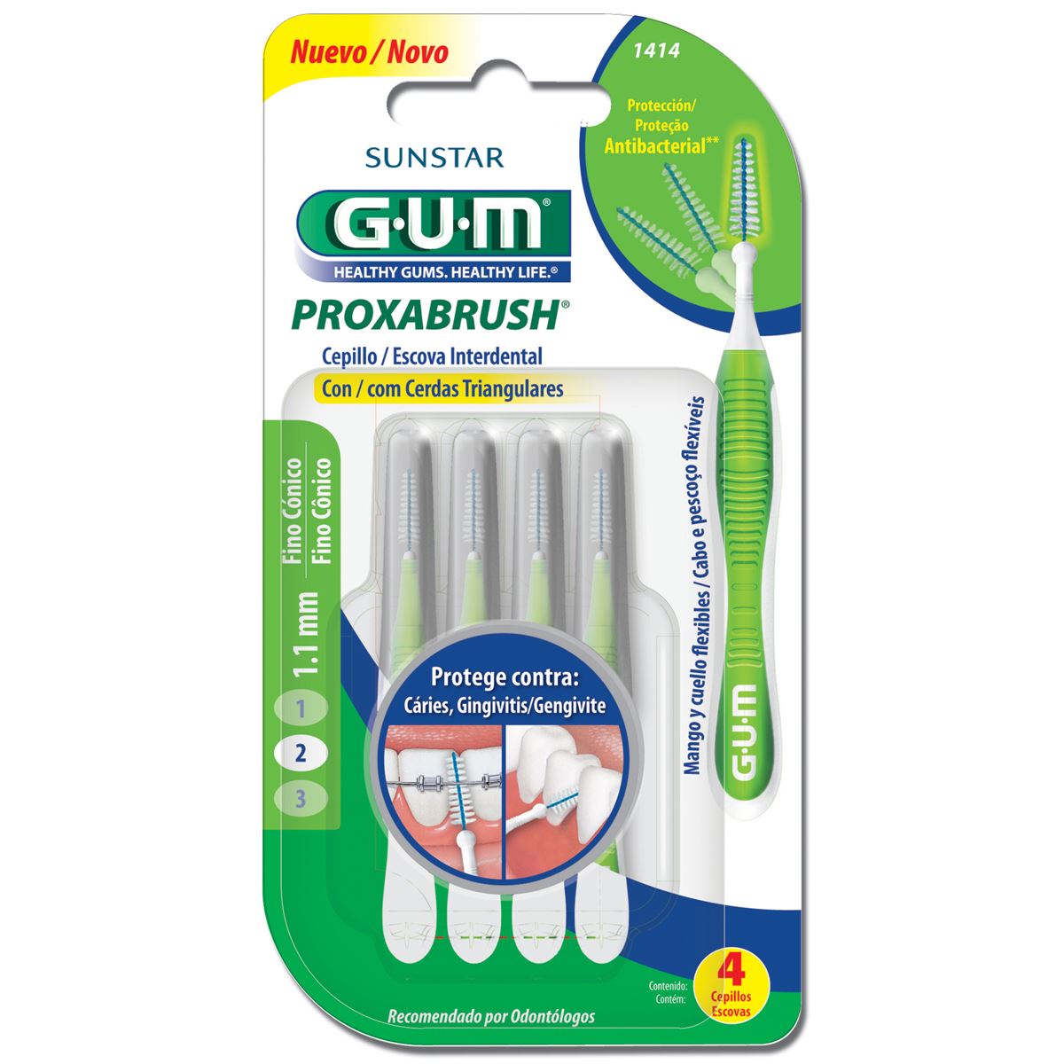 Proxabrush Fino C&oacute;nico 1.1mm X4 (Verde) image number null