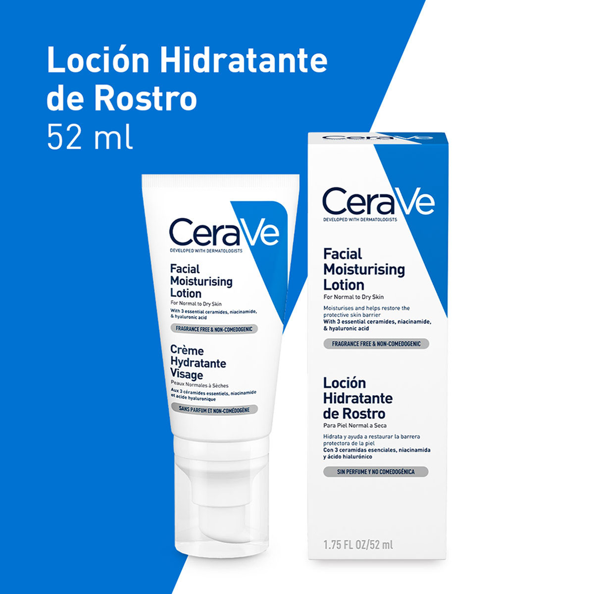 Loción Hidratante de Rostro con Textura Ultraligera CeraVe image number null