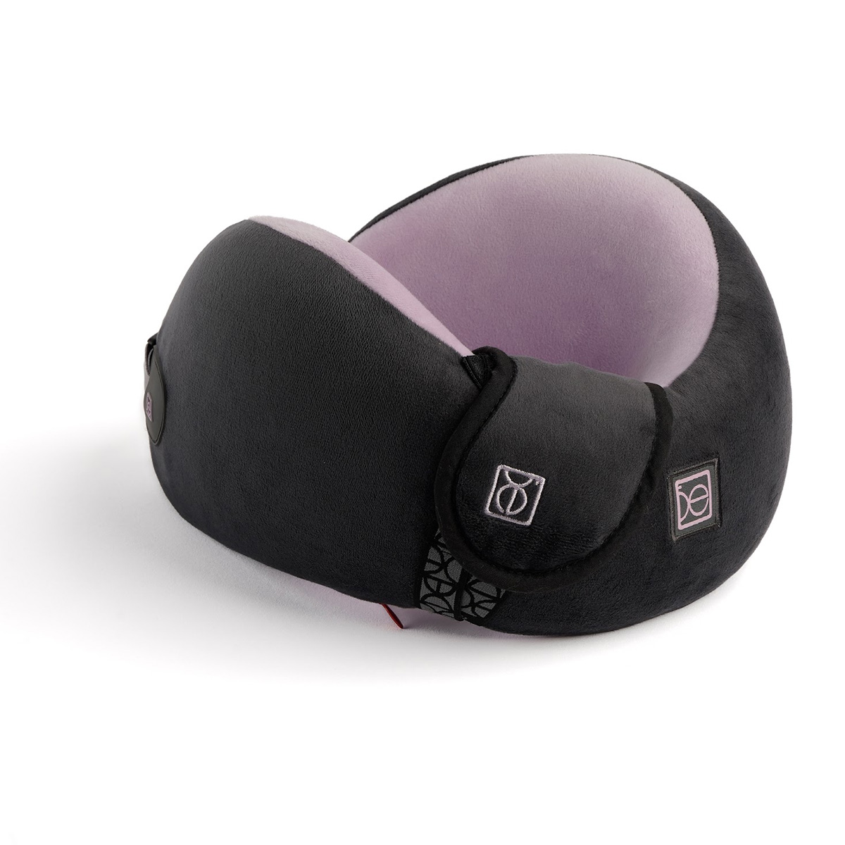 Almohada De Viaje Con Antifaz Gris Rosa Cloe image number null