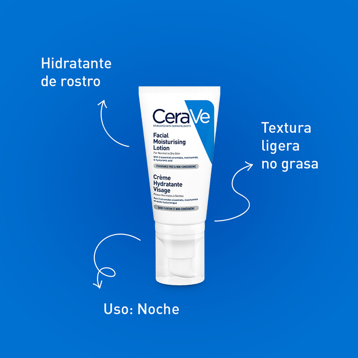 Loción Hidratante de Rostro con Textura Ultraligera CeraVe image number null