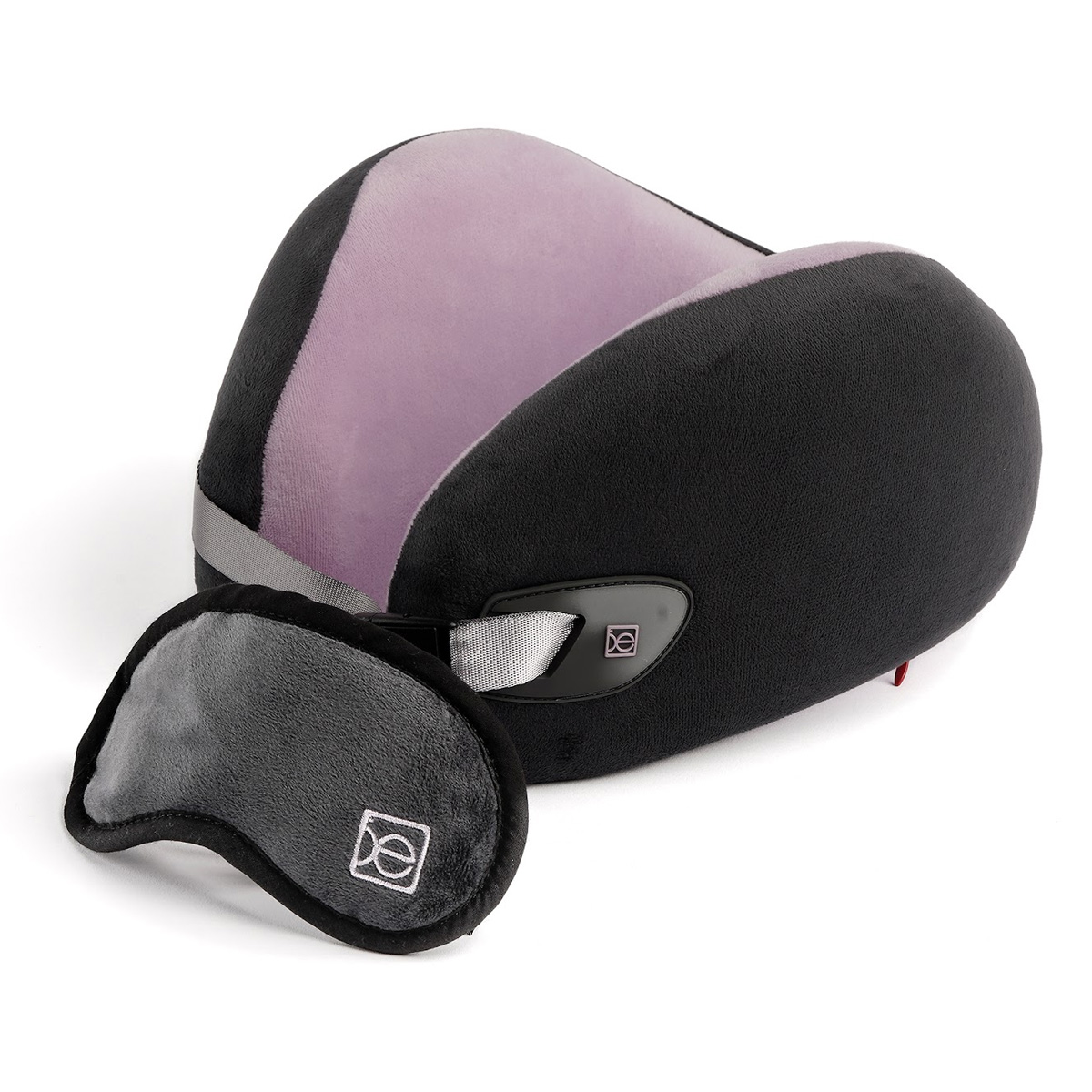 Almohada De Viaje Con Antifaz Gris Rosa Cloe image number null