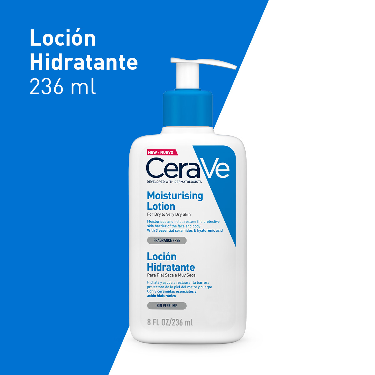 Loción Hidratante con Ácido Hialurónico para Piel Seca CeraVe image number null