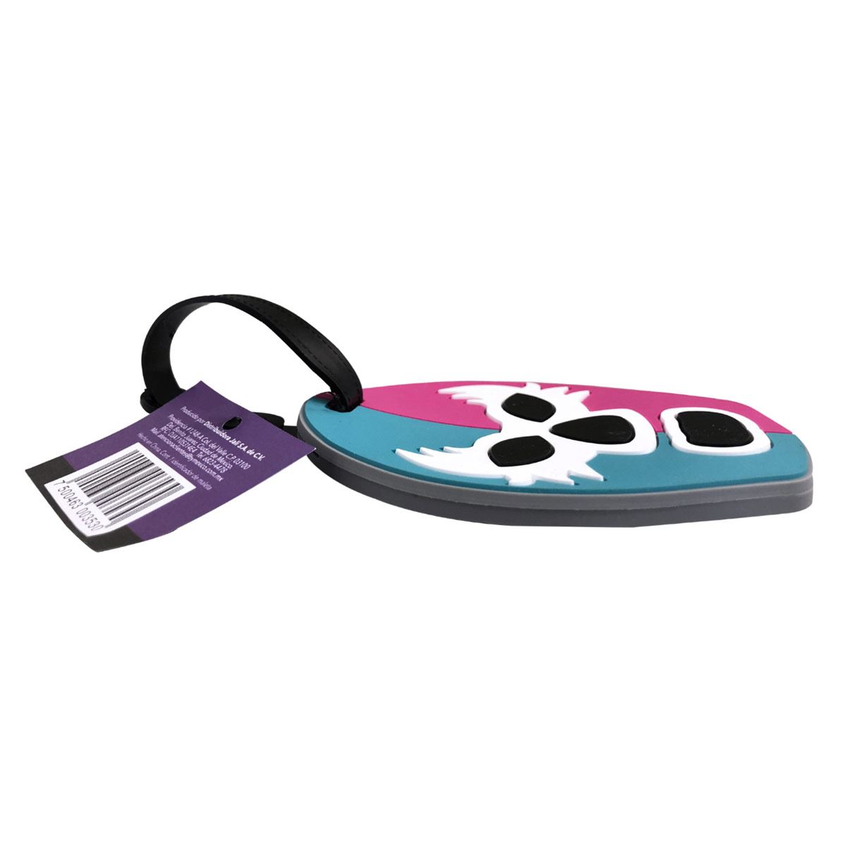 Identificador de maleta m&aacute;scara rosa turquesa By M&eacute;xico image number null