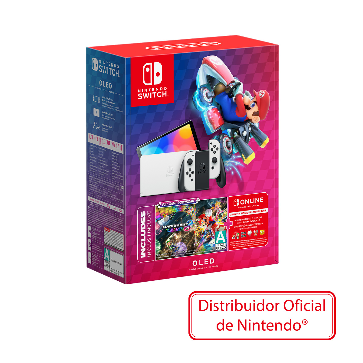 Consola Nintendo Switch Oled Mario Kart  8 + 3 Meses Nintendo Online image number null