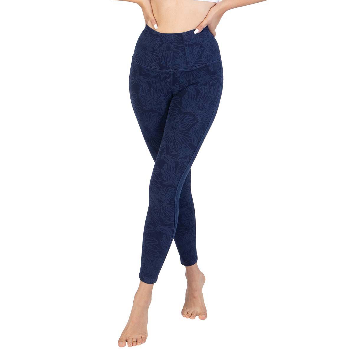 Leggin stretch control Oscar Hackman modelo OH-LEGSCON color azul marino estampado talla grande dama image number null