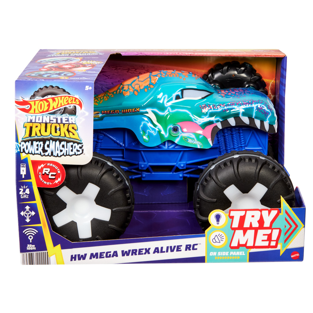 Veh&iacute;culo de Control Remoto Mega Wrex con Luces y Sonidos Monster Trucks HOT WHEELS image number null