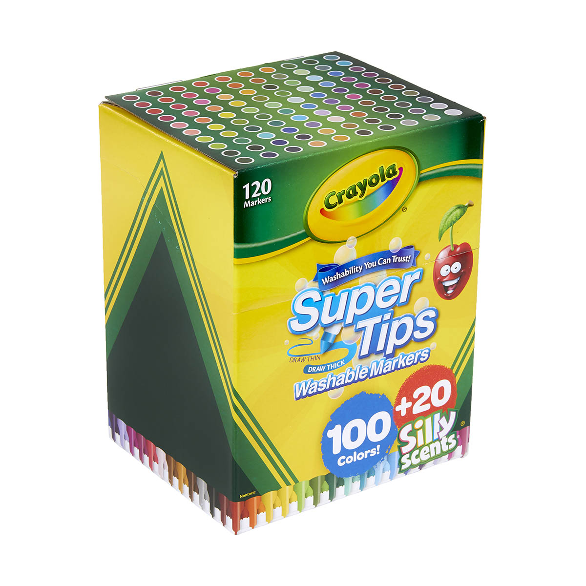 Marcadores lavables Crayola Super tips de 100 unidades + 20 silly scents image number null