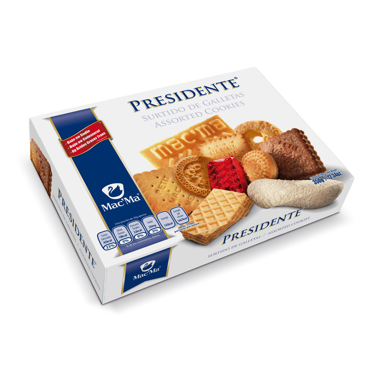 Surtido de Galletas Presidente Mac&acute;Ma 350g image number null