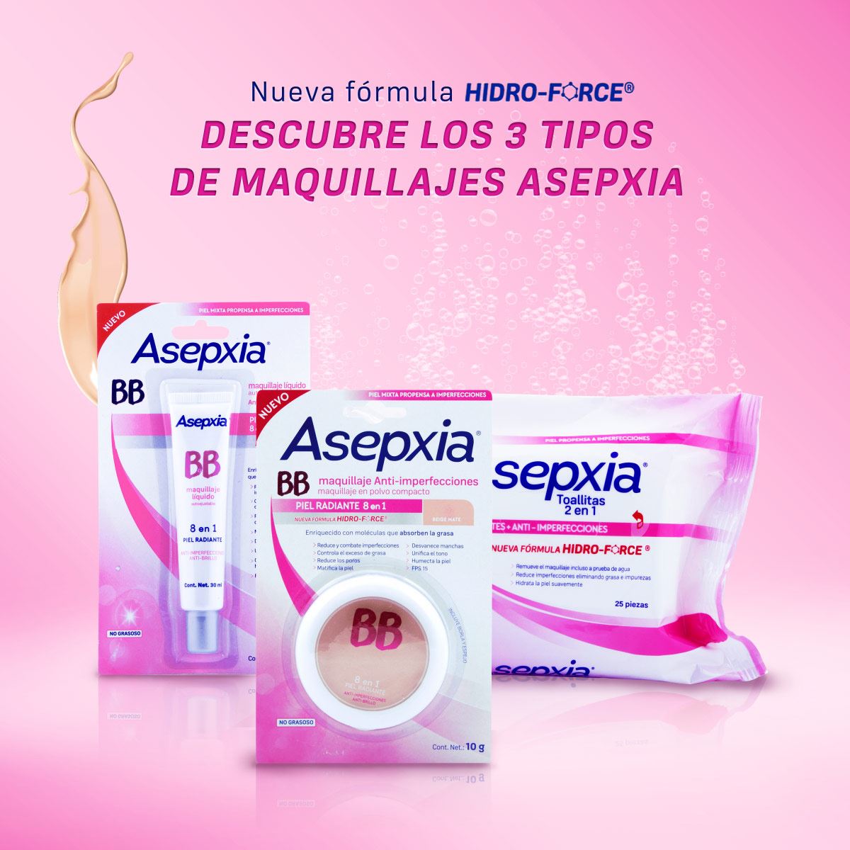Maquillaje BB Polvo E/6 FPS 15 Natural Mate 10 G Asepxia image number null