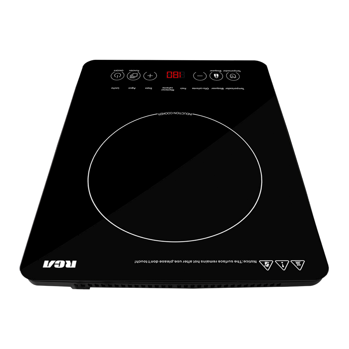 Parrilla de Inducci&oacute;n RCA 1 Quemador Negro RC-12A3 image number null