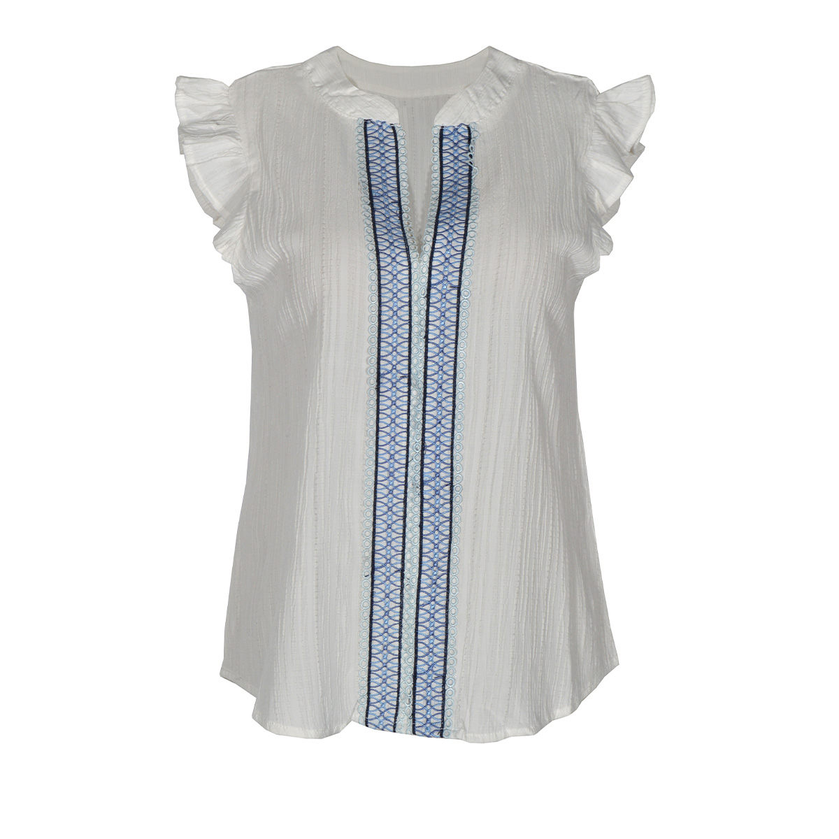 Blusa con detalle bordado Philosophy color blanco talla chica para Mujer image number null
