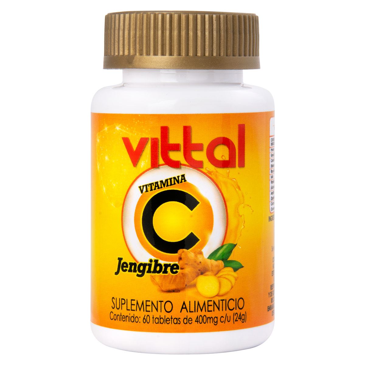 Vittal C"  Jengibre y Curcuma  60 tabletas" image number null