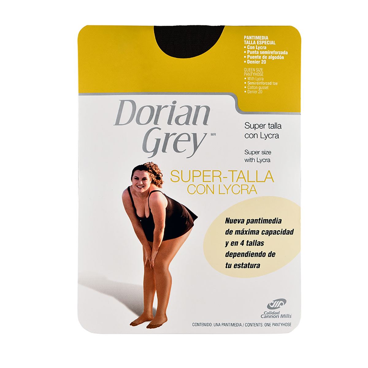 Pantimedia Dorian Grey super talla punta semireforzada 4012 grande negro dama image number null