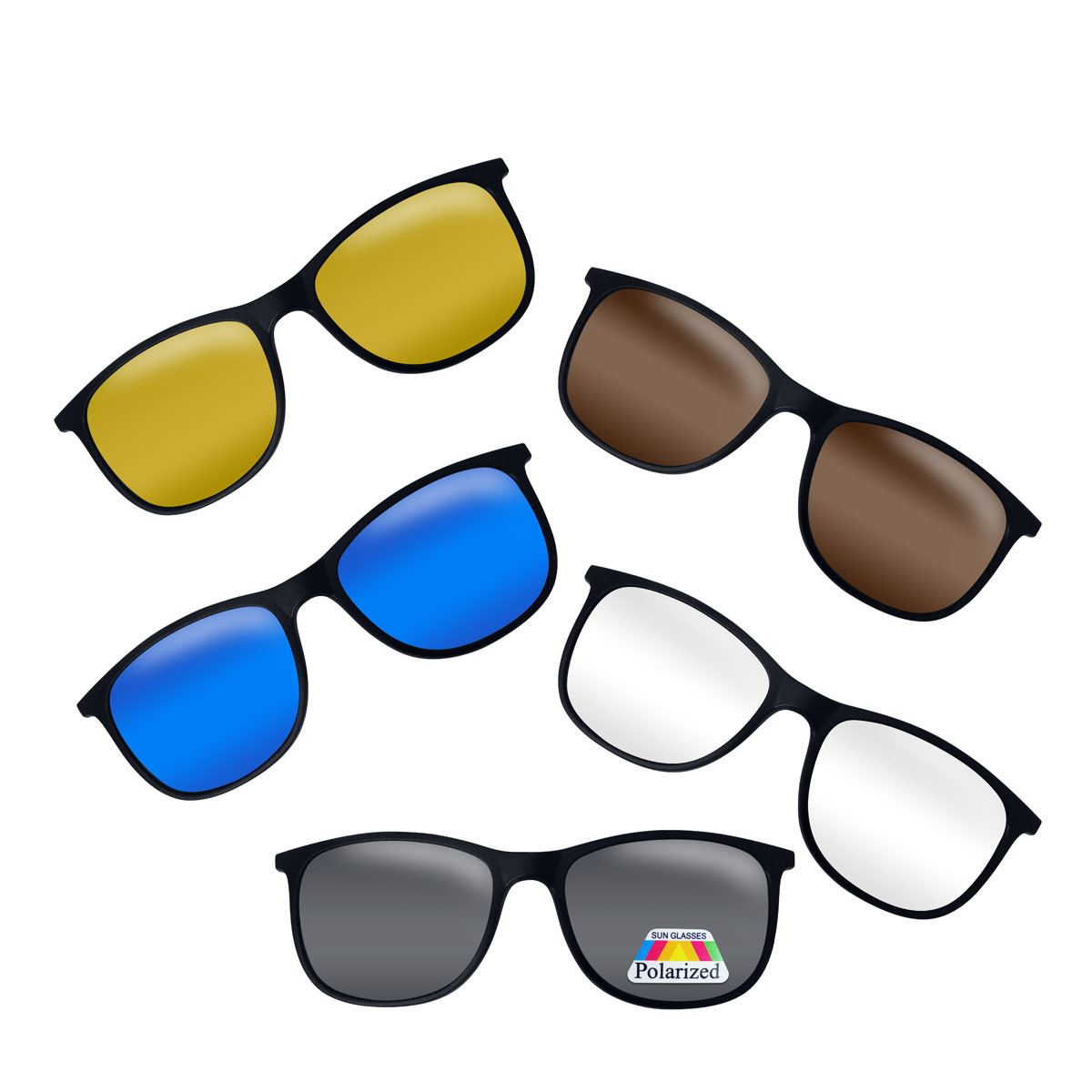 Armaz&oacute;n + 5 Clips Solares Dachuan Negro 2263 Unisex image number null