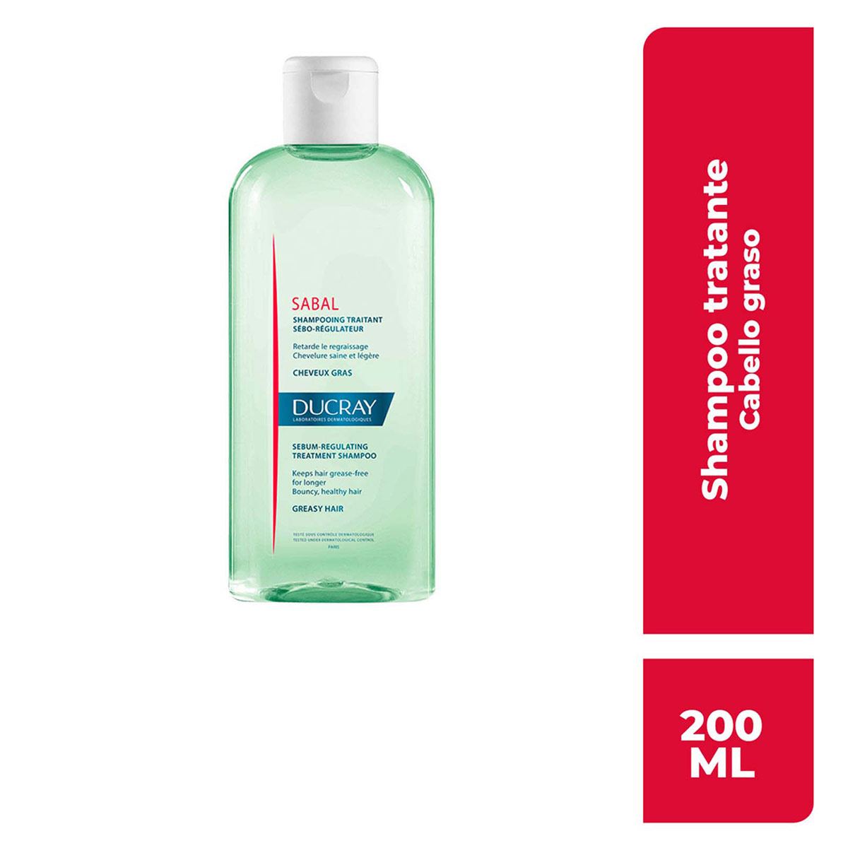 Ducray Sabal Shampoo Regulador de Grasa para Cabello Graso 200ml image number null