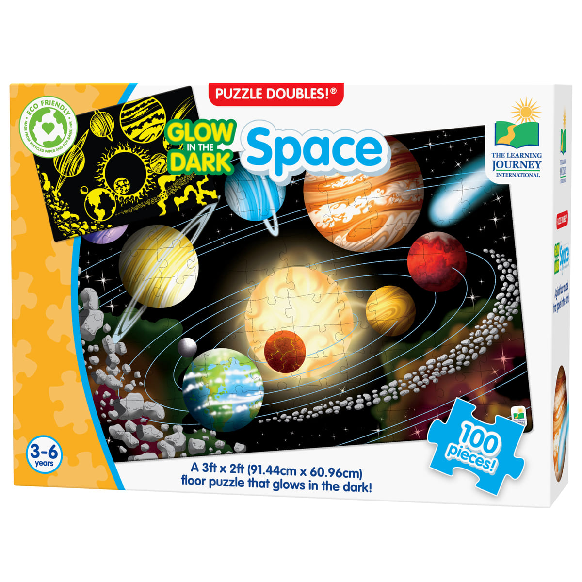Rompecabezas de Piso Doble Vista Sistema Solar que Brilla en la Oscuridad The Learning journey image number null