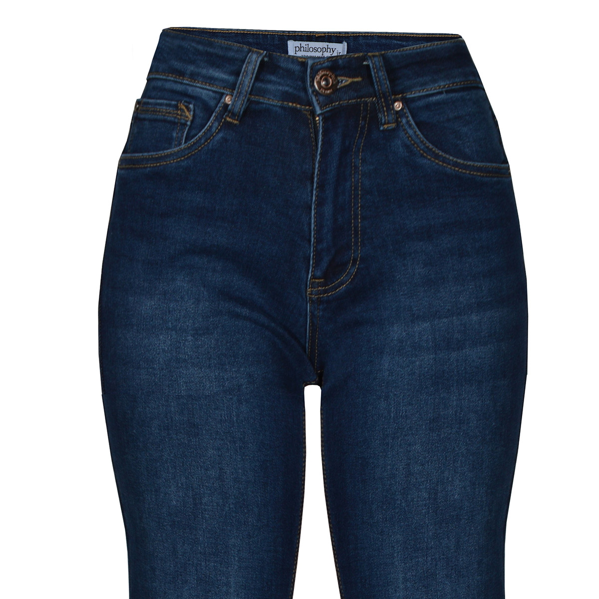 Jeans Recto con Bolsillos Philosophy Color Azul Obscuro Talla 1 para Mujer image number null