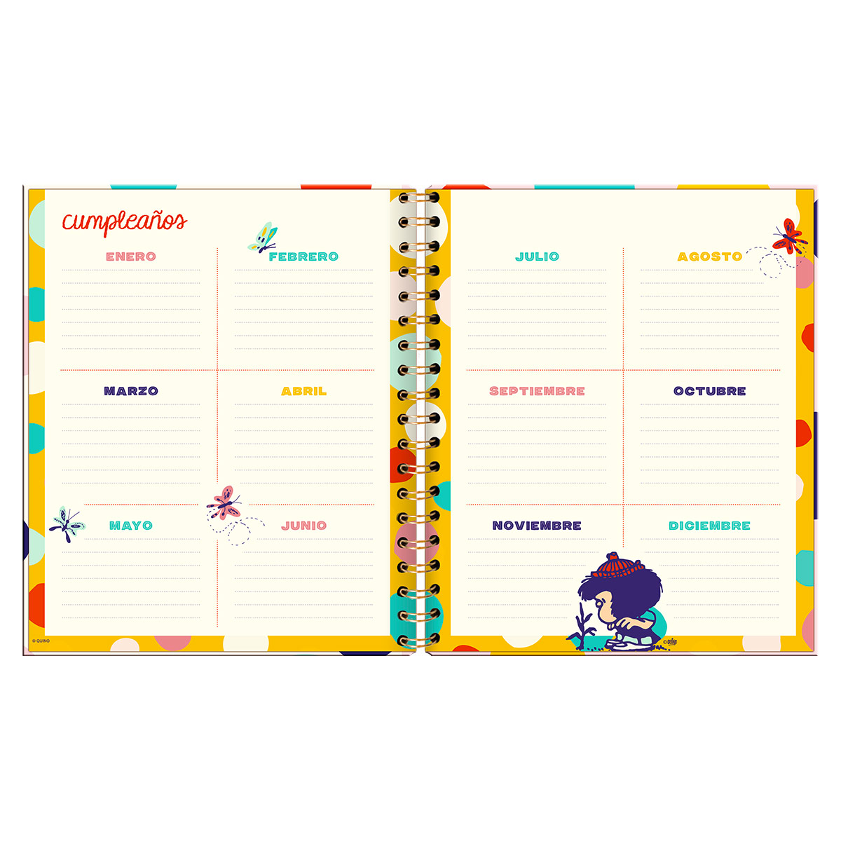 Agenda Diaria con Espiral 2025 Mafalda Premium Paper image number null