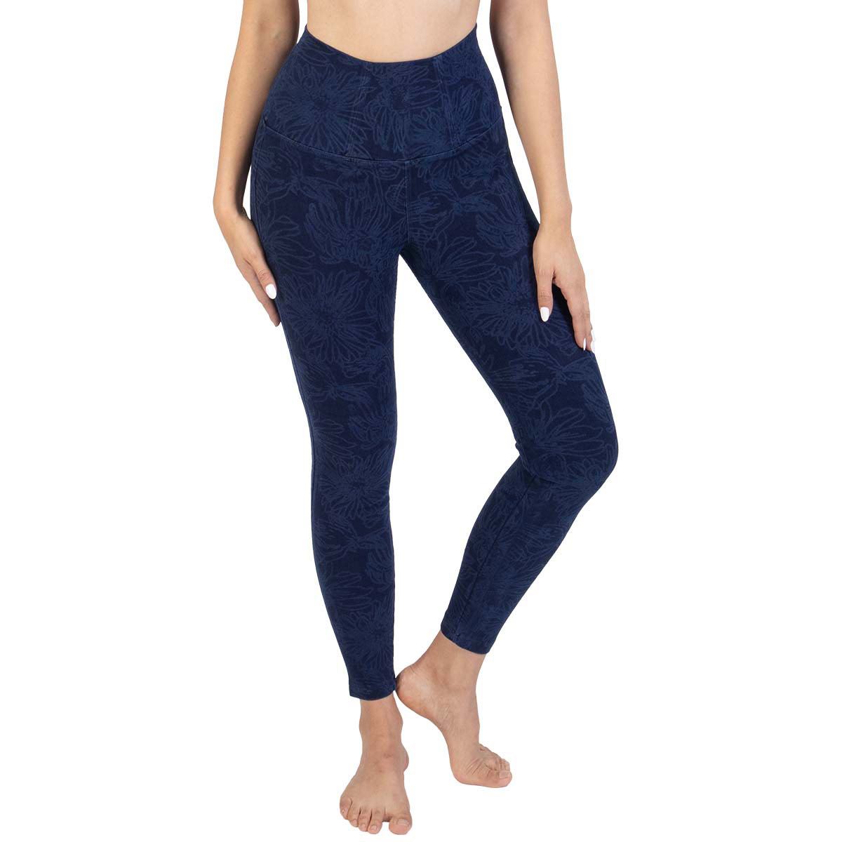 Leggin stretch control Oscar Hackman modelo OH-LEGSCON color azul marino estampado talla grande dama image number null