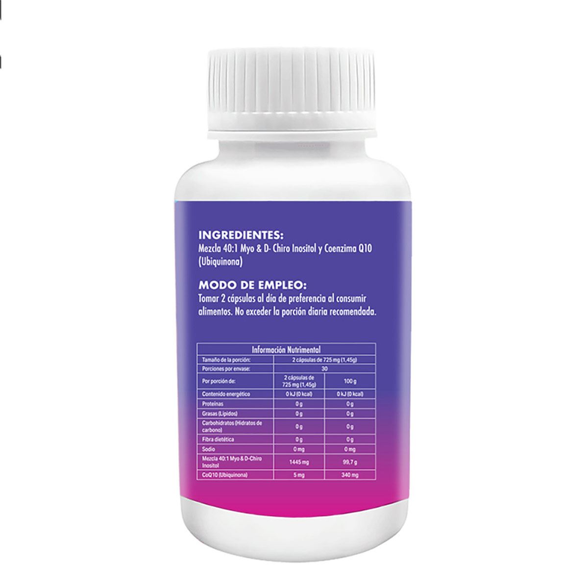 Myo & D-Chiro Inositol 60 caps Natural Wisdom image number null
