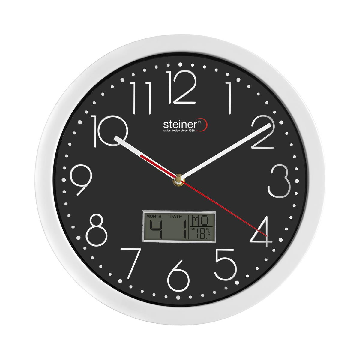 Reloj de Pared Steiner Color Negro STWA25-7163BK image number null