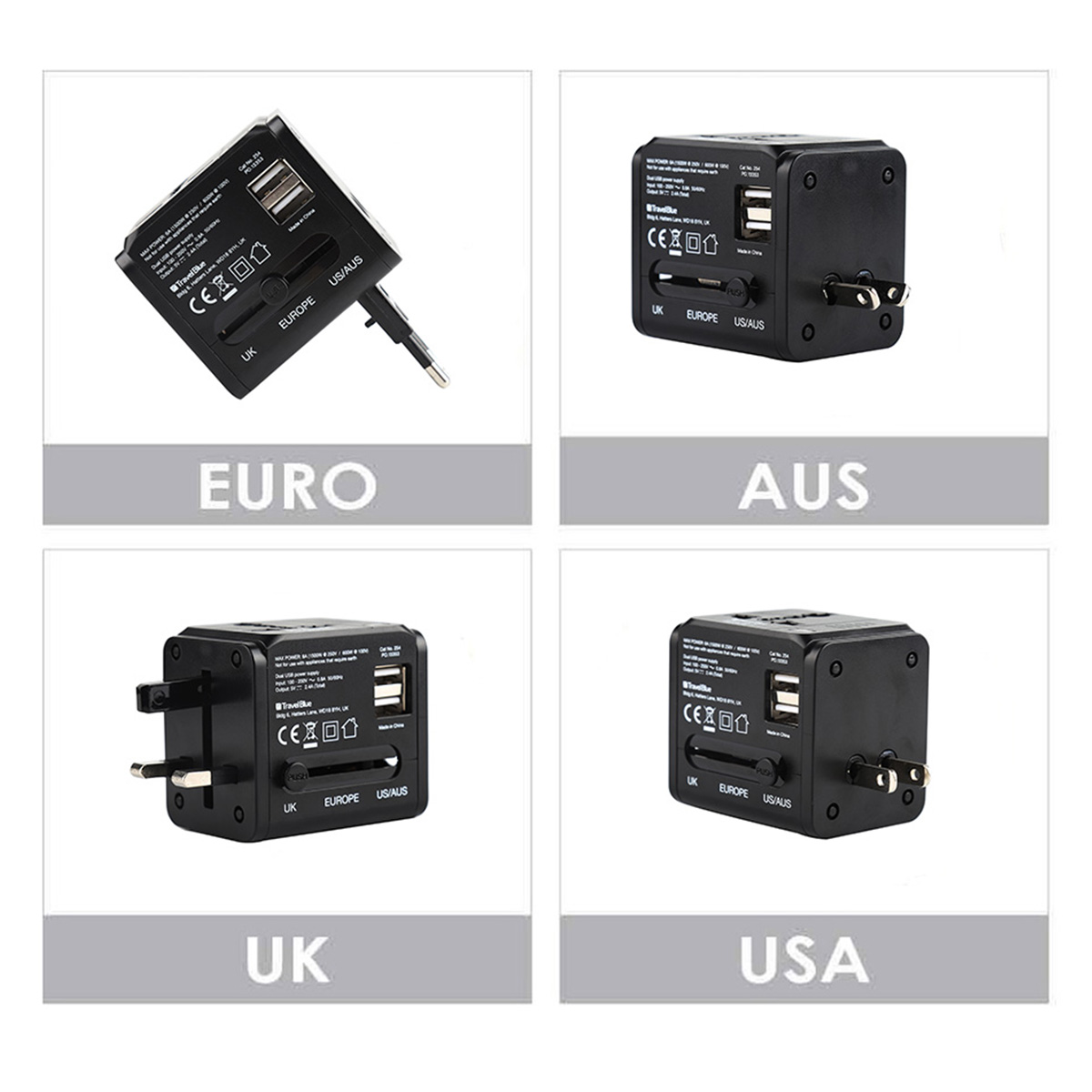 Adaptador Mundial de Viaje Travel Blue image number null