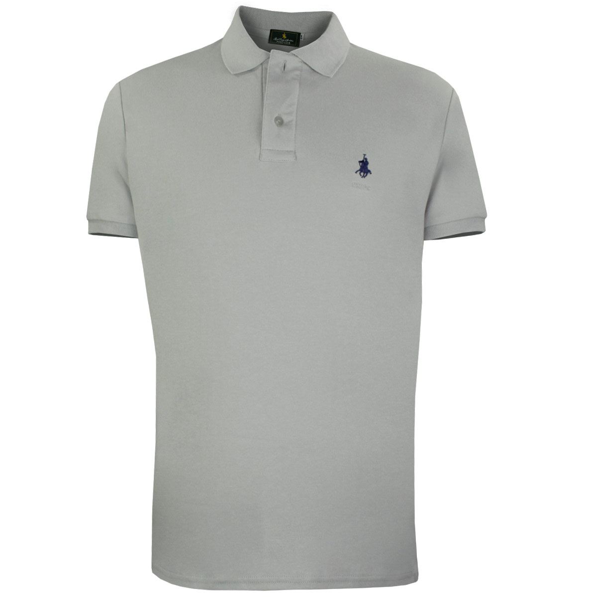 Playera Polo Club Mc Liso Algod&oacute;n Xg Gris image number null
