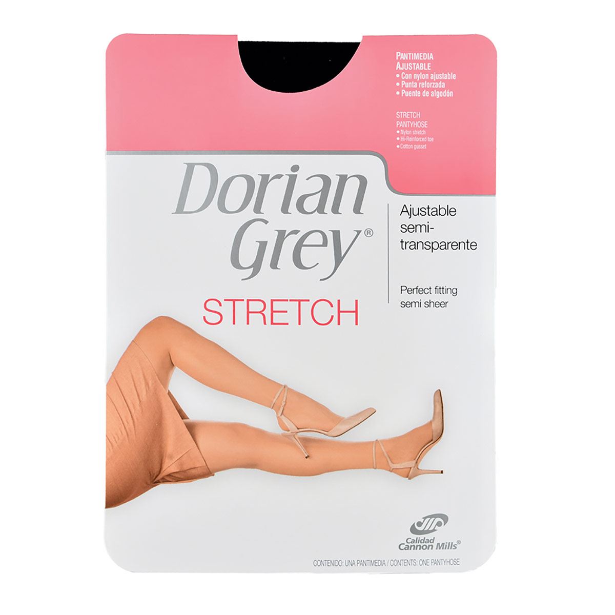 Pantimedia Dorian Grey Stretch semi transparente 224 extragrande negro dama image number null