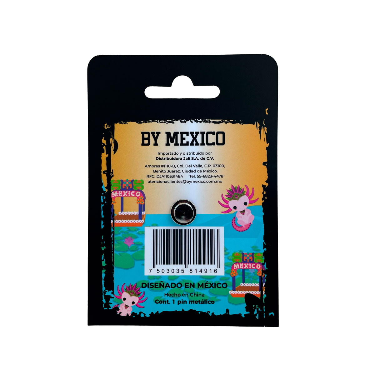 Pin met&aacute;lico ajolote Yul image number null