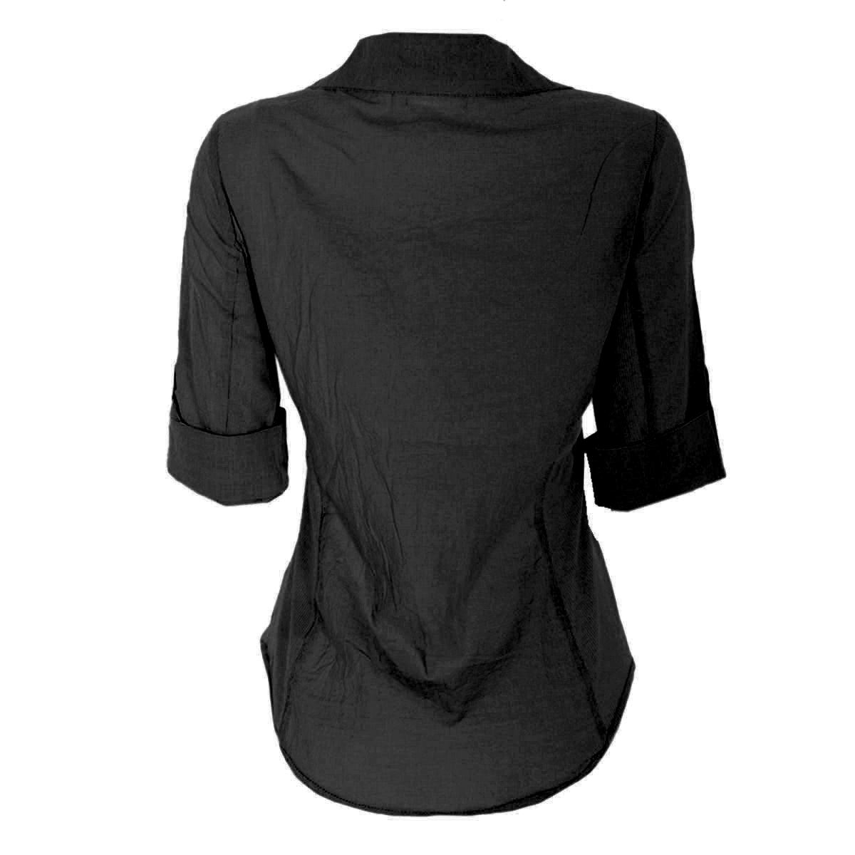 Blusa lisa con elevación en manga para mujer Philosophy Talla Chica image number null