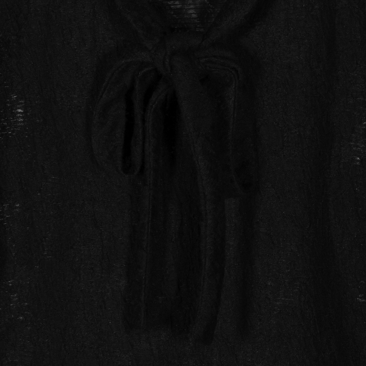 Blusa con Cinta de Amarre en Cuello Philosophy Talla Mediana Color Negro para Mujer image number null