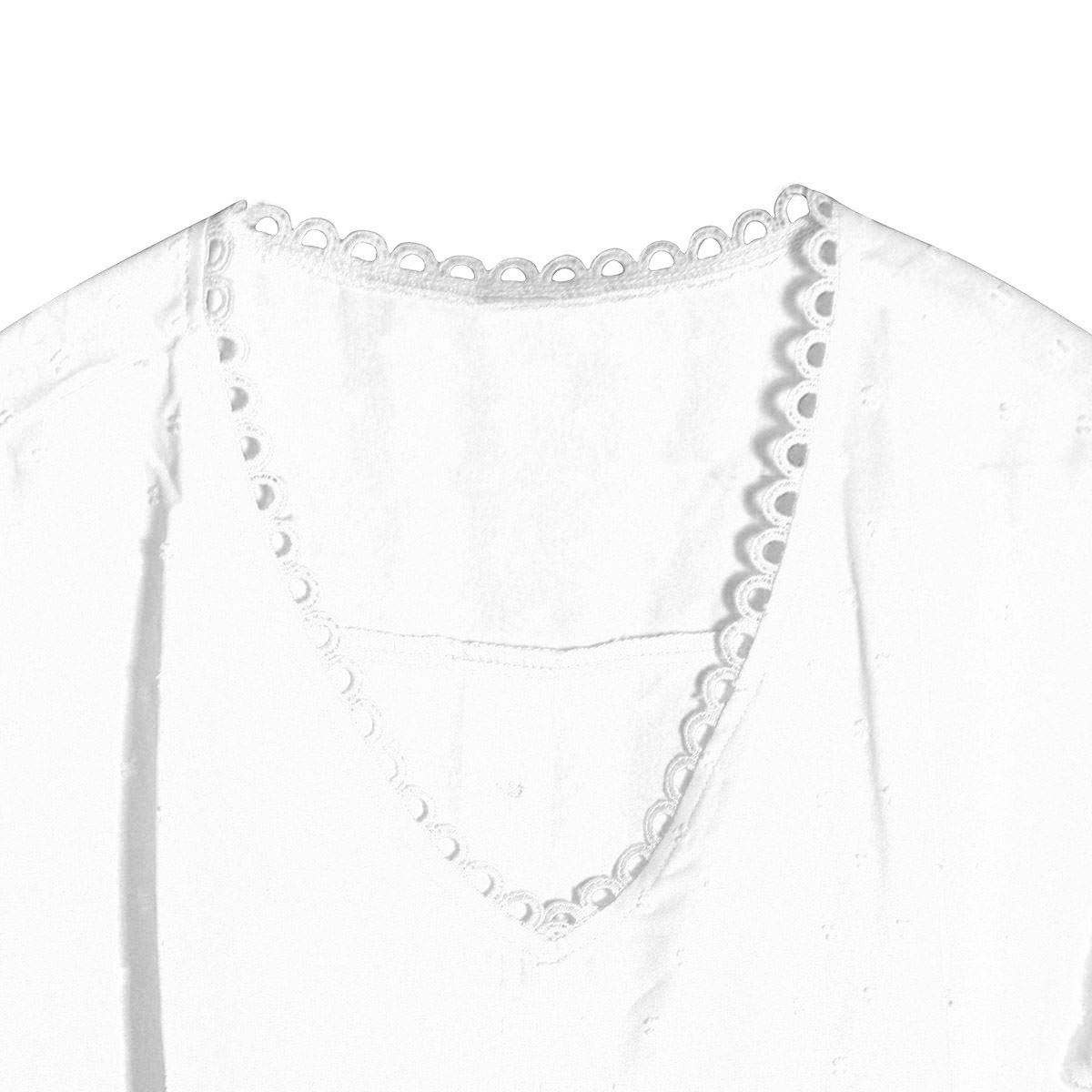 Blusa lisa con detalle tipo encaje en cuello para mujer Philosophy (Talla Grande) image number null